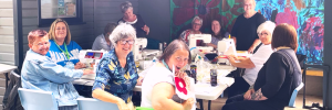 Quilters at Catherine Street Inclusive Play Park.