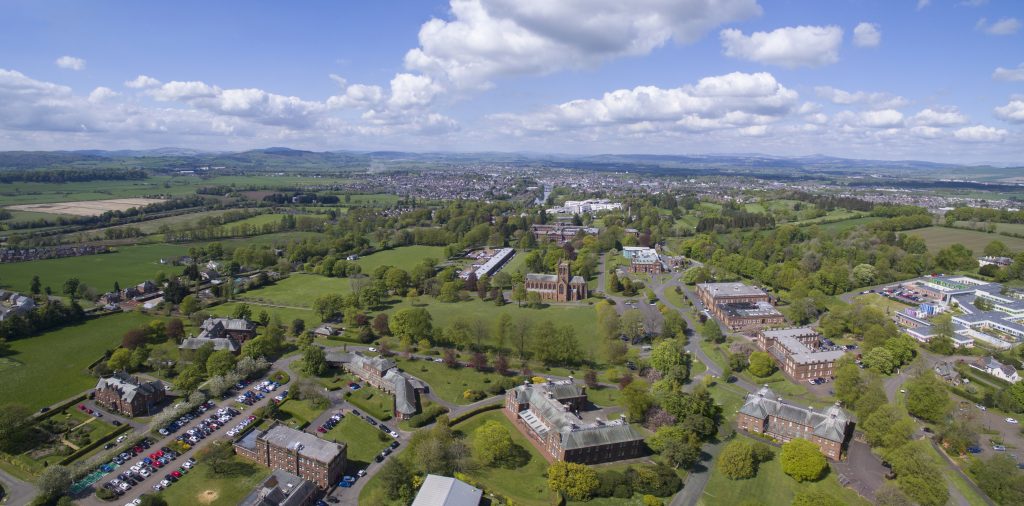 Aerial picture of the Crichton Estate.