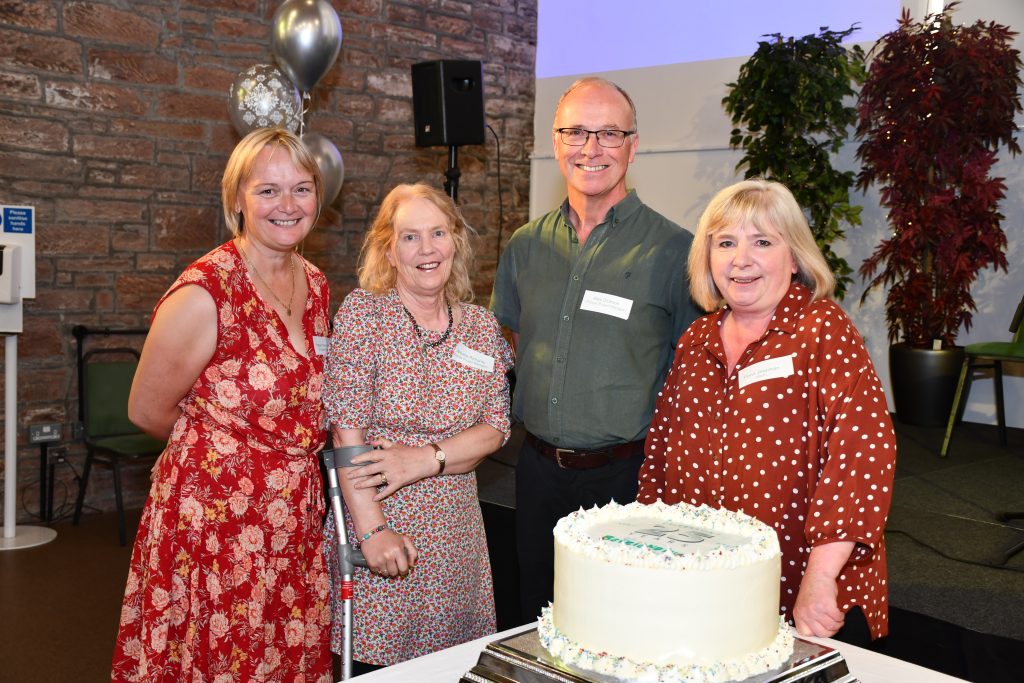 Those who have run the Dumfries and Galloway Befriending Project at some point since its inception. Left to right, Helen McAnespie, Annette Richards, Alex Dickson and Fiona Jessiman