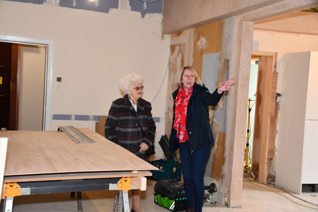 Michelle Carruthers showing Margaret McSkimming around what will be the lounge area of the charity’s new community hub in Dumfries.