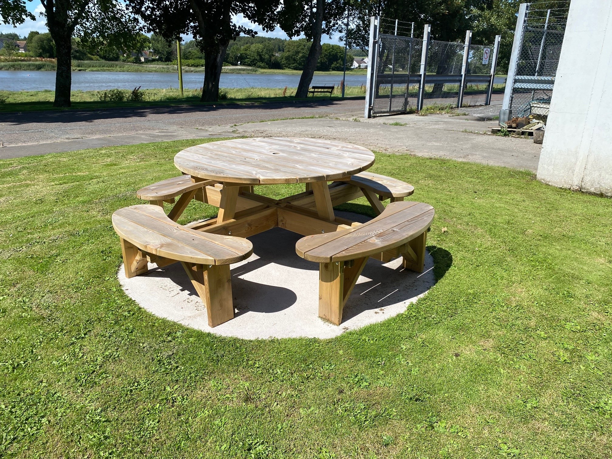 Seating area at the garden.