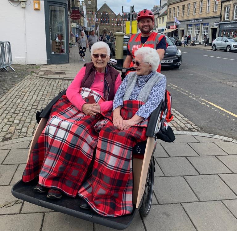 Cycling Without Age in Peebles.