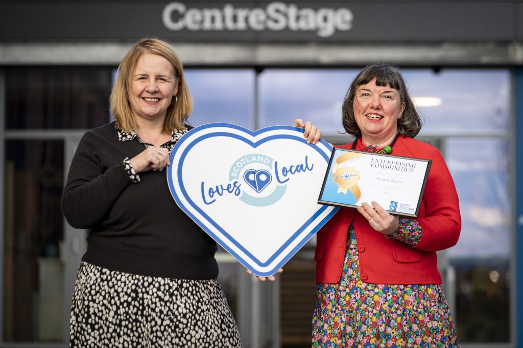 The Guild Dumfries directors Diane Laws, left, and Leah Halliday at the Scotland Loves Local Awards