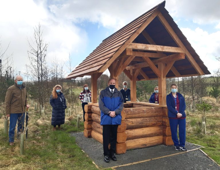 The new wishing well for the grounds of DGRI.