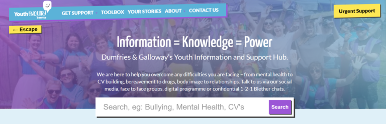 New, bespoke Online Support Hub for young people aged 12 to 25.