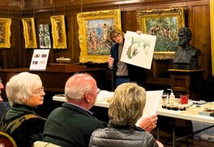 Laura showing a finished print